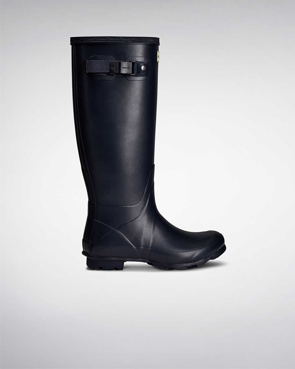 Womens Hunter Norris Field Neoprene Lined Rain Boots Navy | RVJHOW-052